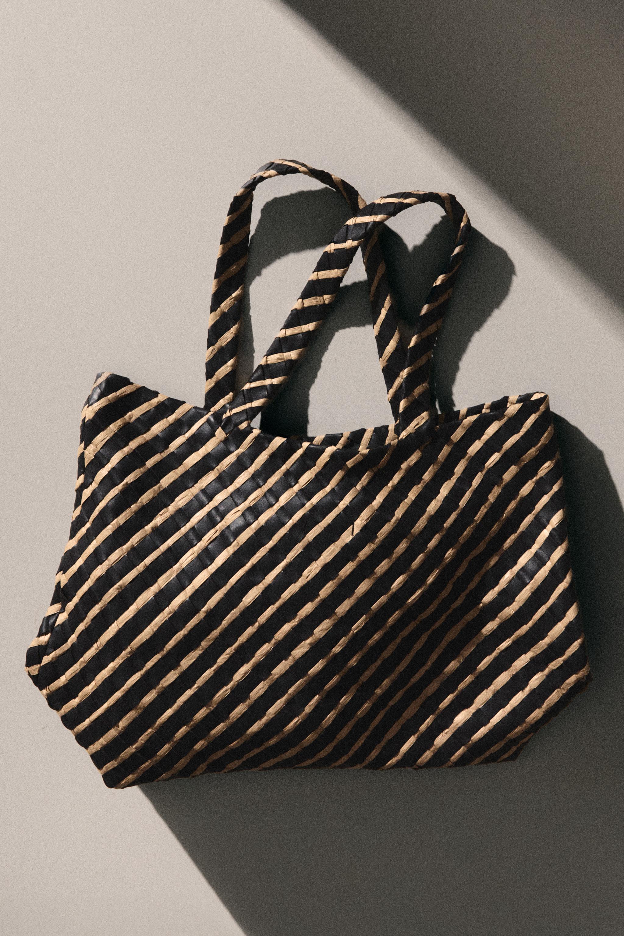 BRAIDED LEATHER TOTE BAG